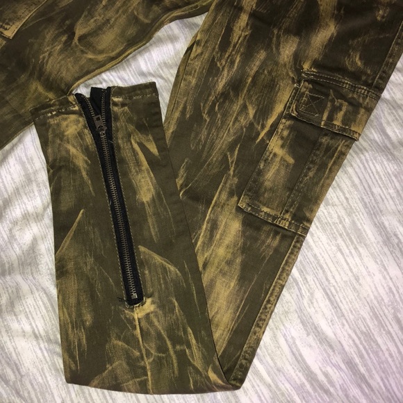 🆕TRIPP NYC Tie Dye Skinny Jeans. Sz7 Black/Yellow - Picture 5 of 8